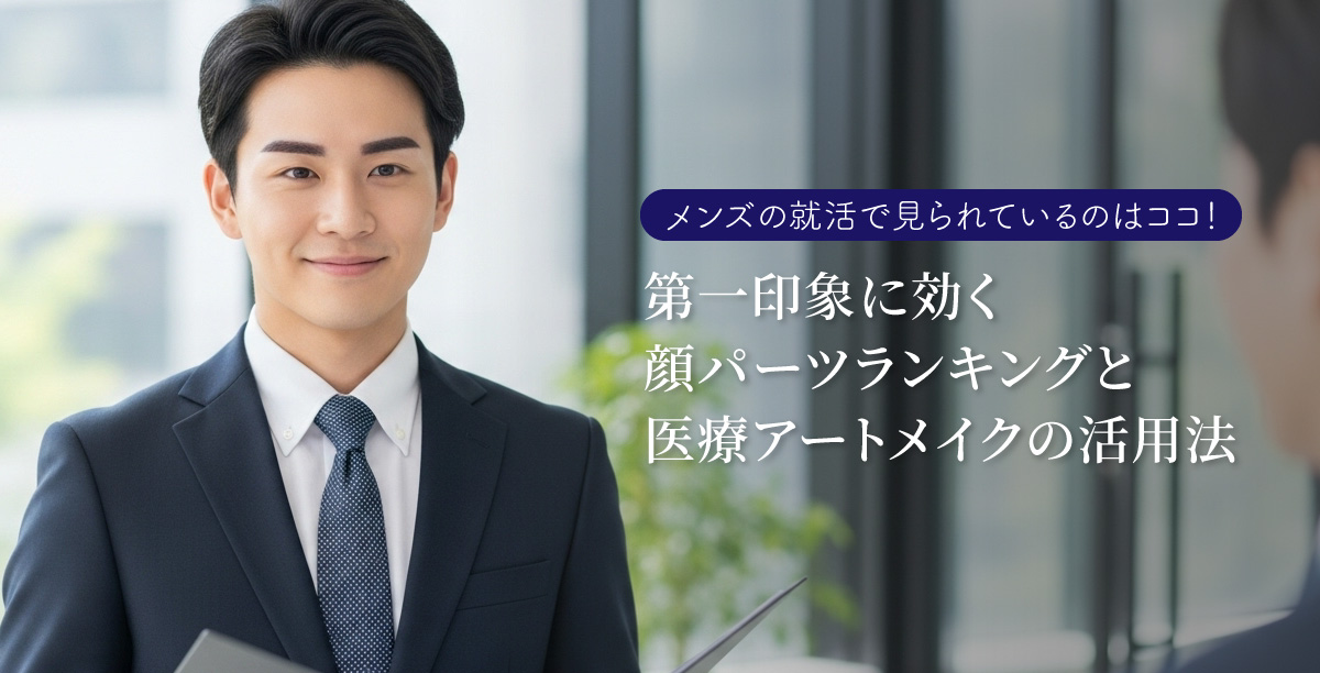 メンズの就活で見られているのはココ!第一印象に効く顔パーツランキングと医療アートメイクの活用法